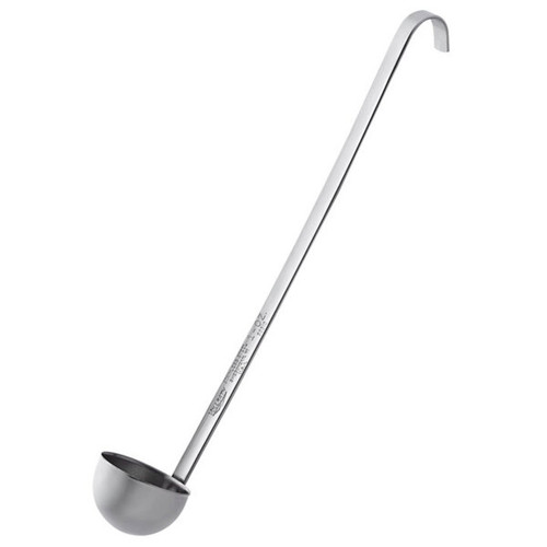 Vollrath 58510 1 Oz. 1 13/16" Bowl Dia. 10" Stainless Steel Kool-Touch Hooked Handle Round Shape Ladle