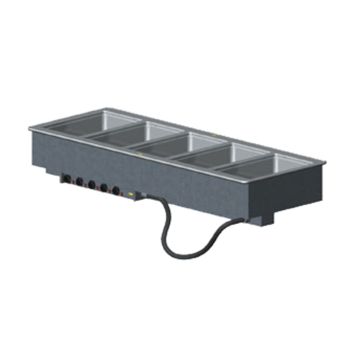 Vollrath 3640811 68" W x 26" D x 15" H Galvanized Exterior Housing Stainless Steel Insulated Wells Drop-In Electric Hot Food Well Unit