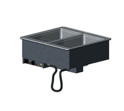 Vollrath 3647280 28 1/4" W x 26" D x 21 1/2" H (2) 12" x 20" Individual 20 Gauge Stainless Steel Insulated Wells Drop-In Electric Hot Food Well Unit