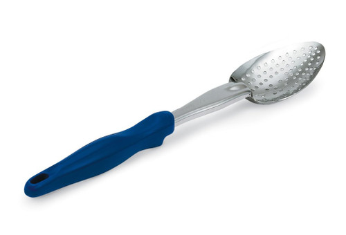 Vollrath 6414230 Heavy Gauge 18/8 Stainless Steel Equipped with All-Natural Antimicrobial Perforated Ergo Grip Heavy Duty Spoon