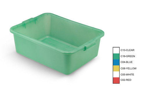 Vollrath 1517-C19 20" W x 15" D x 5" Deep Green Plastic Perforated Traex Color Mate Drain Box