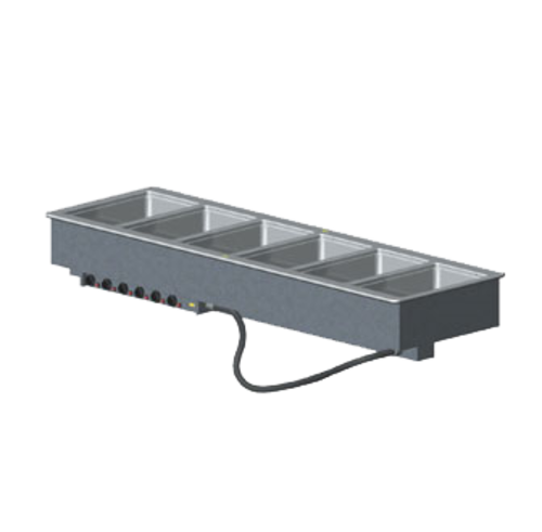 Vollrath 3640961 81.25" W x 26" D x 21.25" H Galvanized Exterior Housing Stainless Steel Insulated Wells Drop-In Electric Hot Food Well Unit