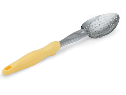 Vollrath 6414250 Heavy Gauge 18/8 Stainless Steel Equipped with All-Natural Antimicrobial Perforated Ergo Grip Heavy Duty Spoon