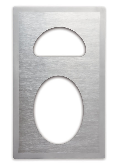 Vollrath 8240216 21.13" W x 12.75" D Stainless Steel Oval and Half Oval Miramar Template