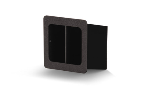 Vollrath FMS-3 6 1/2"W x 7 1/2"D x 7 1/4"H Black ABS Plastic Flush Mount (2) Compartments Includes Mounting Hardware Straw Holder