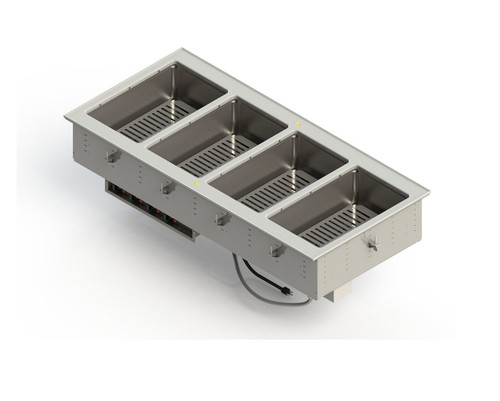Vollrath FC-4DH-04208-I 54.75" W x 26" D x 15" H Stainless Steel Drop-In Electric Infinite Control Hot Food Well Unit