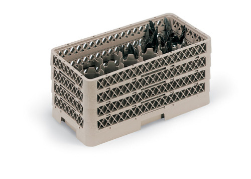 Vollrath HR2D1DDA 10" W x 19.75" D x 9.06" H Half Size Co-Polymer Plastic Beige Traex Flatware Dishwasher Rack