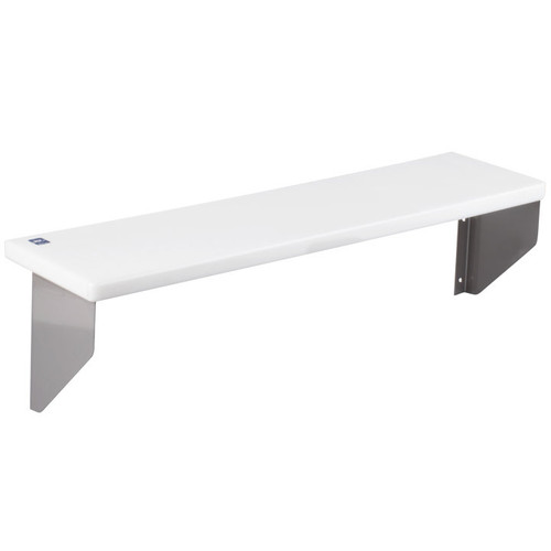 Vollrath 38072 31" W x 8" D x 1" H White ServeWell Poly Cutting Board for Operator Side