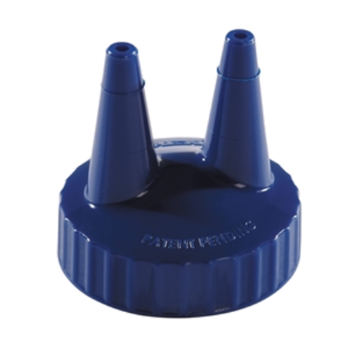 Vollrath 2200-44 Blue Standard Mouth Bottles Twin Tip Replacement Color Cap (12 Each Per Case)