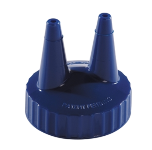 Vollrath 2200-44 Blue Standard Mouth Bottles Twin Tip Replacement Color Cap (12 Each Per Case)