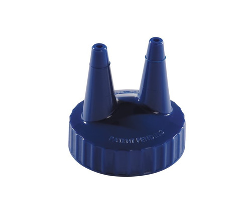 Vollrath 2200-44 Blue Standard Mouth Bottles Twin Tip Replacement Color Cap