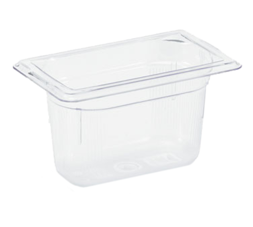 Vollrath 8094410 4" Deep Low-Temp Polycarbonate Clear Plastic Super Pan 1/9 GN Food Pan