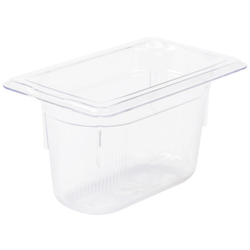 Vollrath 8094410 4" Deep Low-Temp Polycarbonate Clear Plastic Super Pan 1/9 GN Food Pan