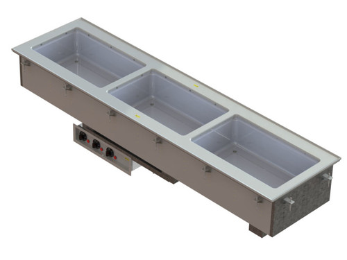 Vollrath 3664030 45.44" W x 18" D x 21.5" H Thick Polyurethane Foam Insulation Standard Drains Drop-In Short Sided Hot Well