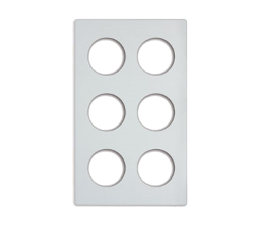 Vollrath 8241920 21.13" W x 12.75" D Plastic White Stone Round Miramar Template