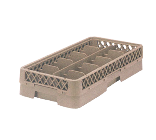 Vollrath HR1C1 10" W x 19.75" D x 3.81" H Half Size 10 Compartments Co-Polymer Plastic Beige Traex Rack-Master Dishwasher Rack