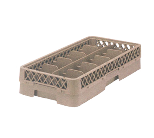 Vollrath HR1C1 10" W x 19.75" D x 3.81" H Half Size 10 Compartments Co-Polymer Plastic Beige Traex Rack-Master Dishwasher Rack