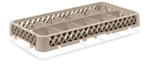 Vollrath HR1C1 10" W x 19.75" D x 3.81" H Half Size 10 Compartments Co-Polymer Plastic Beige Traex Rack-Master Dishwasher Rack