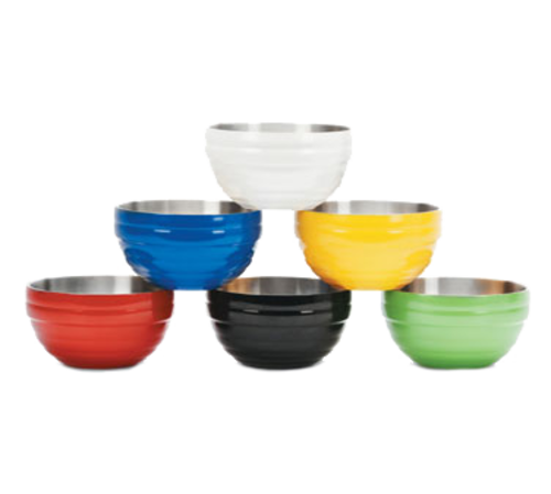 Vollrath 4659050 54 Oz. Classic Pearl White Round Stainless Steel Serving Bowl