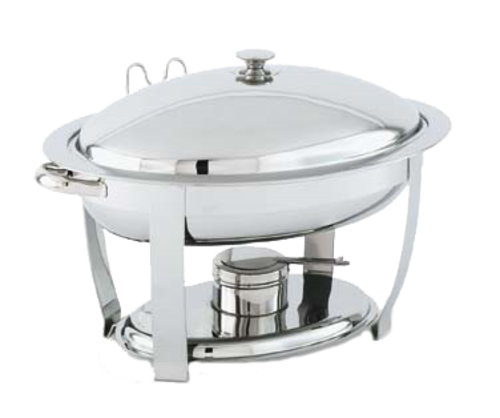 Vollrath 46504 6 Qt. Oval Stainless Steel Heavy Duty Food Pan