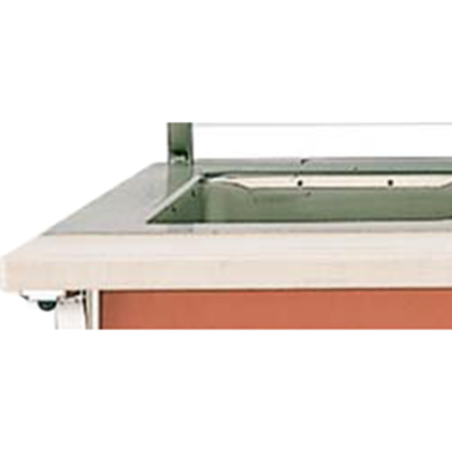 Vollrath 37563-2 74" W x 8" D Plastic Cutting Board - ADA 4-Series Signature Server with Stainless Steel Countertops