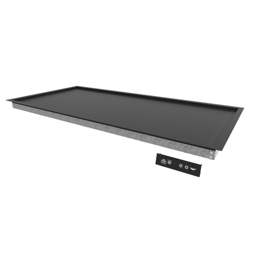 Vollrath FC-4HS-60120-BKR 62" W x 27" D x 5" H Black Aluminum Drop-In Recessed Heated Shelf - 120V 794 Watts