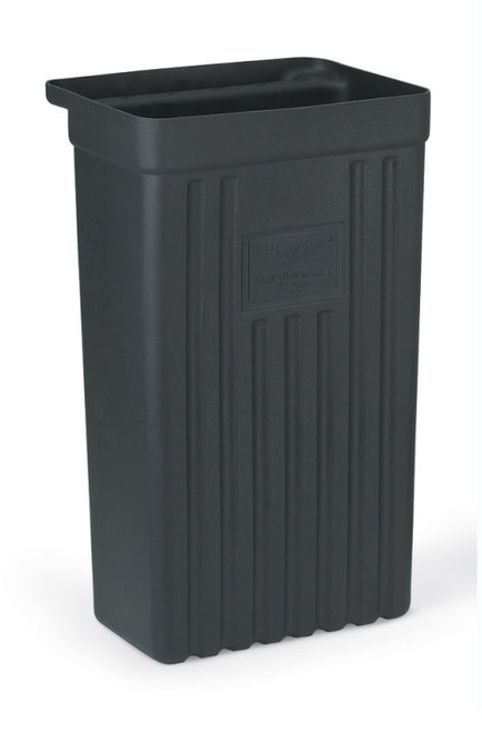 Vollrath 9728810 13 1/2"L x 8"W x 22 3/4"D Black Fits Standard Truck & Tubular Carts Refuse Bin