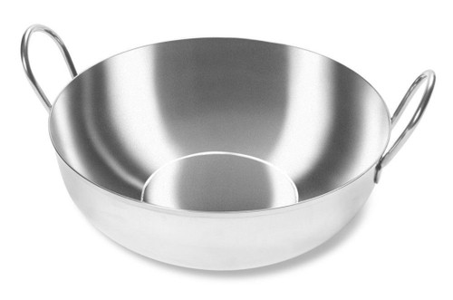 Vollrath 59751 40 Oz. Stainless Steel Shallow Mini Balti Dish