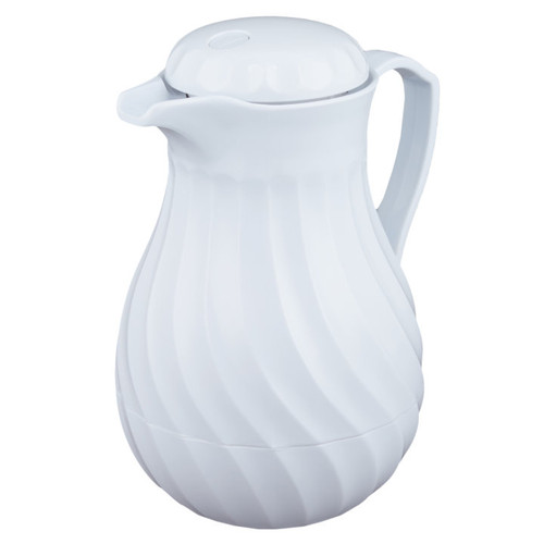 Vollrath 52164 64 Oz. White Plastic SwirlServe Hot-N-Cold Beverage Server