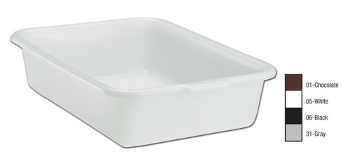 Vollrath 1521-05 21.75" W x 15.63" D x 5" Deep White Polyethylene Traex Deluxe Bus Box