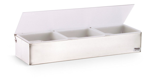 Vollrath 4705 3 Qt. Stainless Steel Plastic Lid Kondi-Keeper Condiment Dispenser