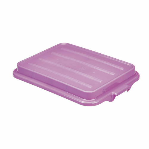 Vollrath 1500-C80 22 1/8" W x 15 5/8" D x 2 1/2" H Polyethylene Purple Traex Color-Mate Snap-On Lid