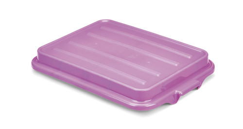 Vollrath 1500-C80 22 1/8" W x 15 5/8" D x 2 1/2" H Polyethylene Purple Traex Color-Mate Snap-On Lid