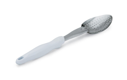Vollrath 6414215 Heavy Gauge 18/8 Stainless Steel Equipped with All-Natural Antimicrobial Perforated Ergo Grip Heavy Duty Spoon