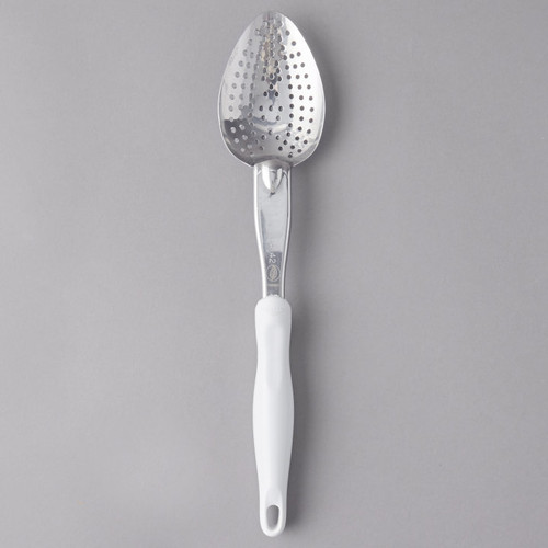 Vollrath 6414215 Heavy Gauge 18/8 Stainless Steel Equipped with All-Natural Antimicrobial Perforated Ergo Grip Heavy Duty Spoon