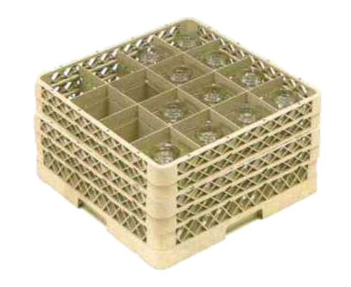 Vollrath TR8DDA 19.75" W x 8.75" H (16) 4 3/8" Square Compartment Size with (2) Compartment Extenders and (1) Open Extender Traex Full Size Glass / Stemware Rack