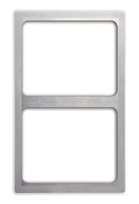 Vollrath 8243016 21.13" W x 12.75" D 2 Hole Pan Stainless Steel Miramar Single Size Template for Miramar Cookware
