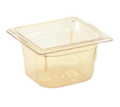 Vollrath 9064410 4" Deep High-Temp Amber Resin Super Pan 1/6 GN Food Pan