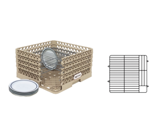 Vollrath PM4407-3 44 Plate Co-Polymer Plastic Open Profile Plate Crate Dishwasher Rack