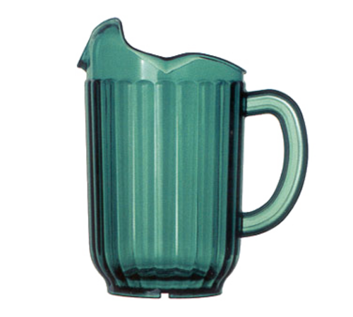Vollrath 6010-19 7" W x 8.63" H 60 Oz. Green Polycarbonate Tuffex I Deluxe Three-Lipped Pitcher