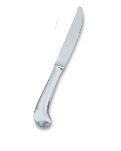 Vollrath 48130 9" Overall Length Queen Anne Stainless Steel Full Pointed Serrated Blade with Stain Finish Hollow Handle Steak Knife