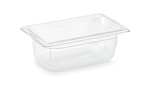 Vollrath 8044410 4" Deep Low-Temp Polycarbonate Clear Plastic Super Pan 1/4 GN Food Pan