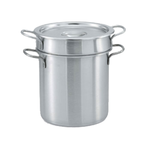 Vollrath 77110 11 Qt. Stainless Steel With 11.5 Qt. Pot Welded Loop Handles and 11 Qt. Inset Flat Solid Cover Double Handle