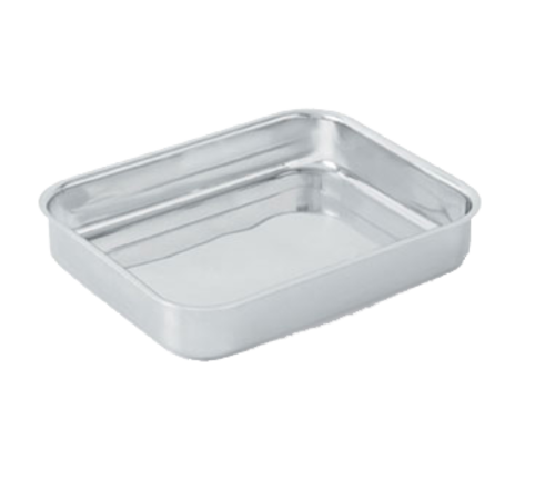 Vollrath 49434 11.63" W x 9.31" D x 2" H 2.8 Qt. Without Handles 3-Ply Construction 18-8 Stainless Steel Miramar Display Cookware Small Food Pan