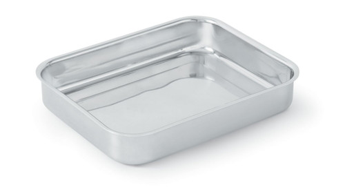 Vollrath 49434 11.63" W x 9.31" D x 2" H 2.8 Qt. Without Handles 3-Ply Construction 18-8 Stainless Steel Miramar Display Cookware Small Food Pan