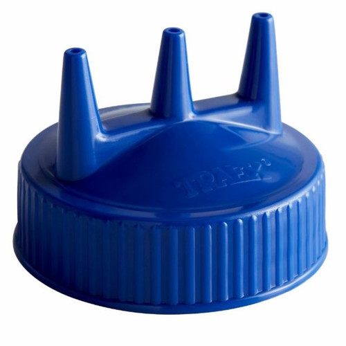 Vollrath 3300-44 Blue Wide Mouth Bottles Tri Tip Replacement Color Cap