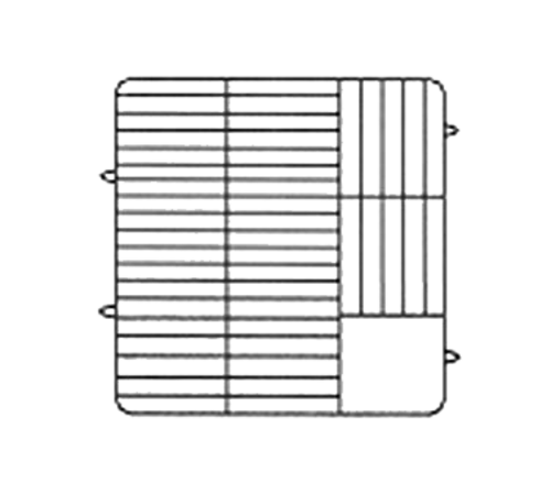 Vollrath PM3807-2 38 Plate Co-Polymer Plastic Open Profile Plate Crate Dishwasher Rack