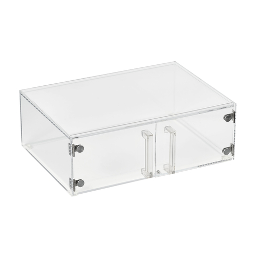 Vollrath SBC11 20" W x 7.38" H x 14" D Full Size Clear Acrylic Case with Front Doors Cubic Acrylic Display System
