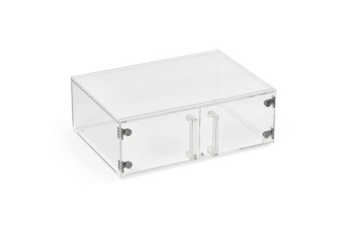 Vollrath SBC11 20" W x 7.38" H x 14" D Full Size Clear Acrylic Case with Front Doors Cubic Acrylic Display System