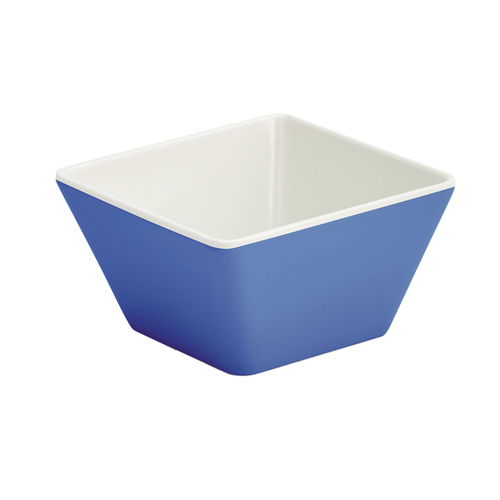 Vollrath V2220030 3.50" W x 3 .50" L x 2.125" H 0.125 Qt. XS Square Blue Melamine Bowl